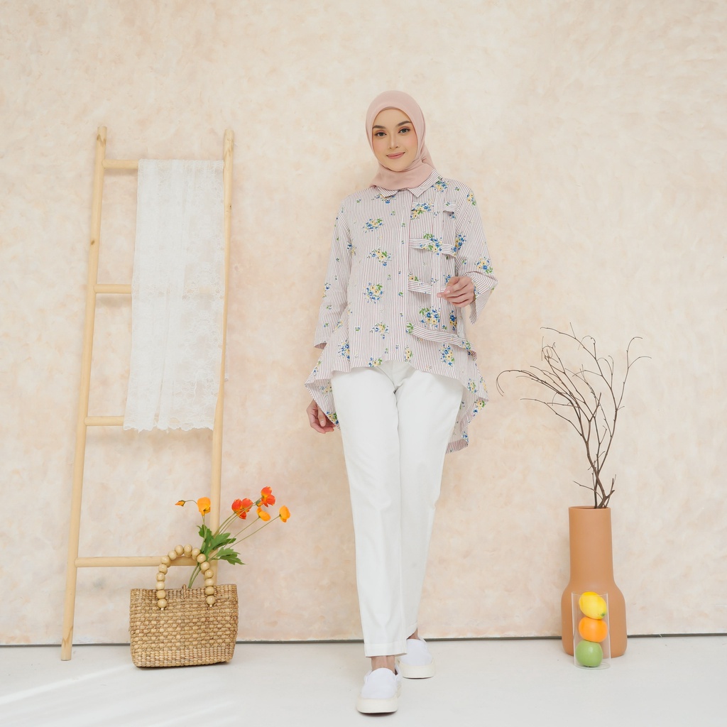 Blouse Katun Premium Motif Bunga