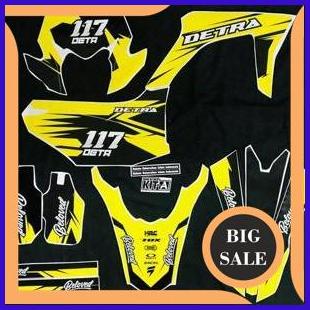 Decal Stiker CRF 150L  Dekal Variasi Sticker Striping Custom Full Body kuning minimalis D-I2-228 1M4