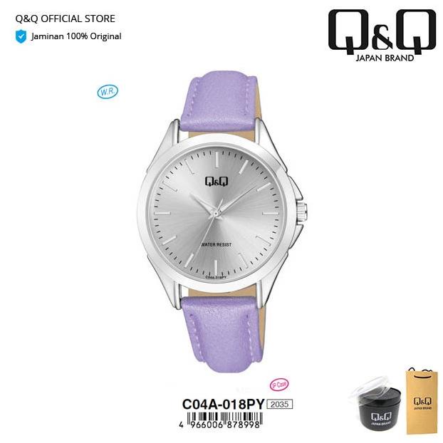 TERMURAH Q&Q QnQ QQ Jam Tangan Arloji Wanita Analog Kulit - C04 C04A Tahan Air
