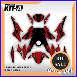 Decal New CB 150 R MOTIF HIU MERAH HITAM D-N2-011 1M4R23 sparepart