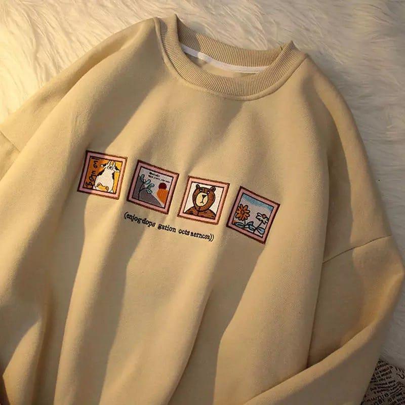 Basic Sweater Enjog Dops Gation Crewneck