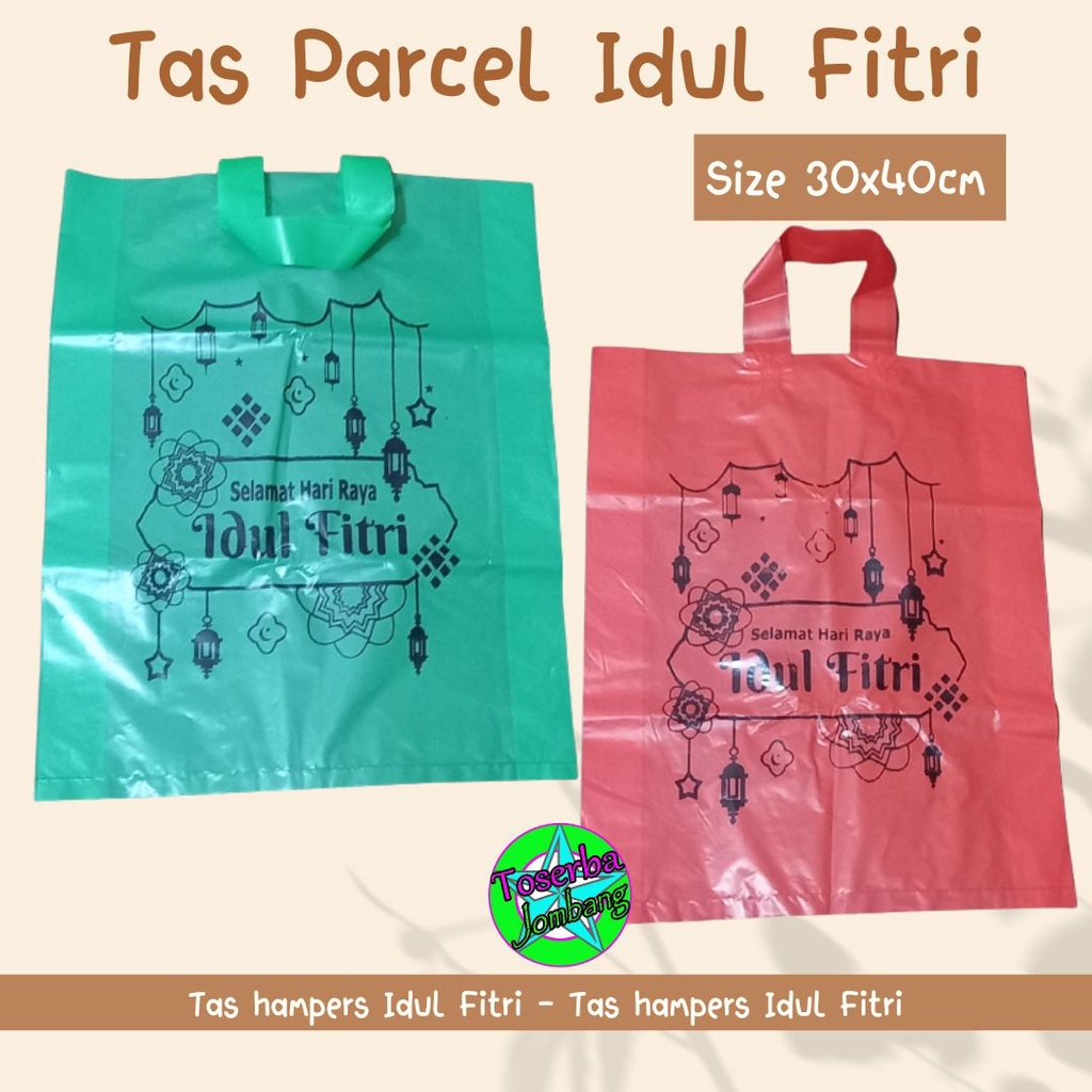 

Tas Plastik Lebaran size 30x40X5 cm isi 10 pcs / Tas Hampers Idul Fitri