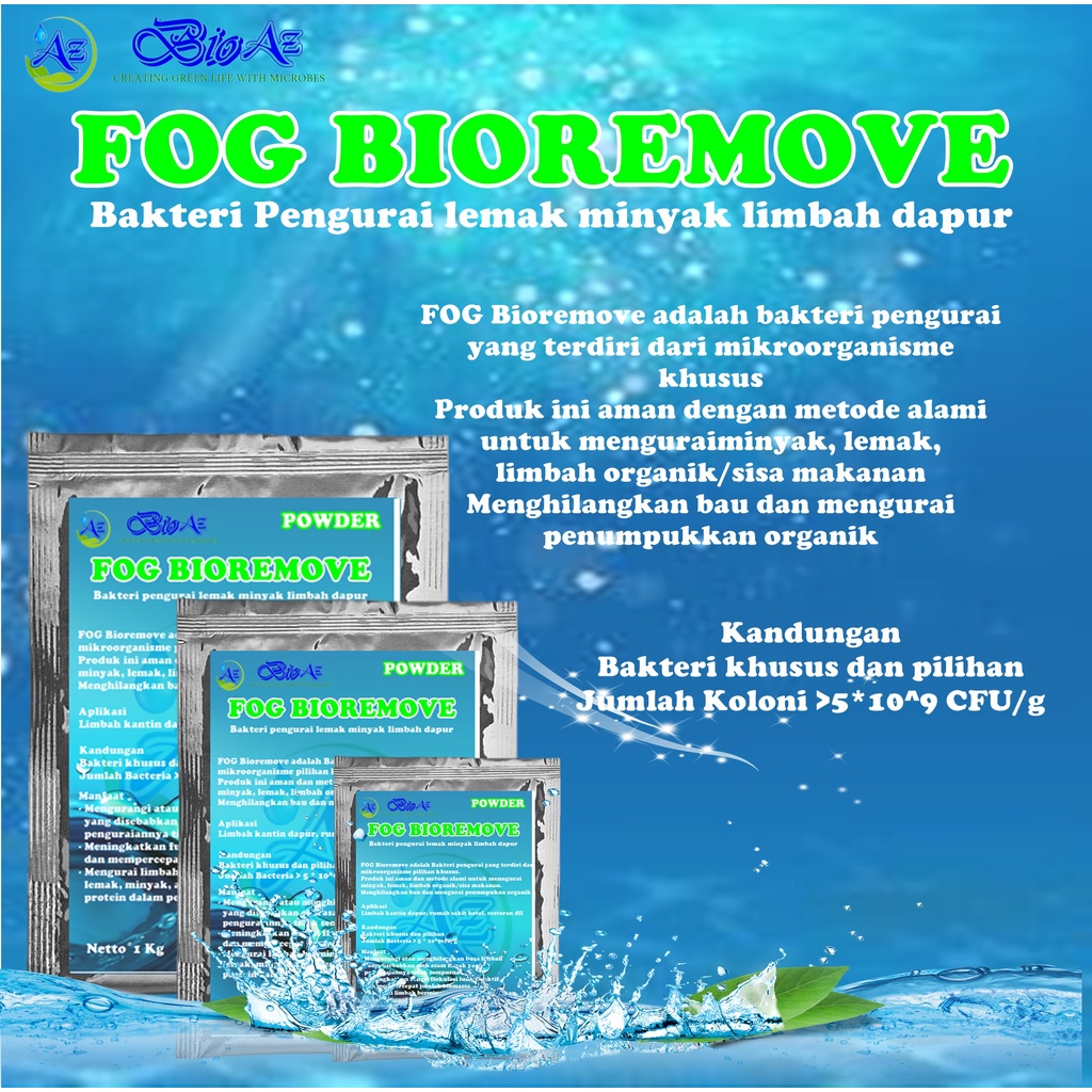 Bakteri Pengurai Limbah Lemak minyak/limbah dapur/Bakteri FOG/1Kg