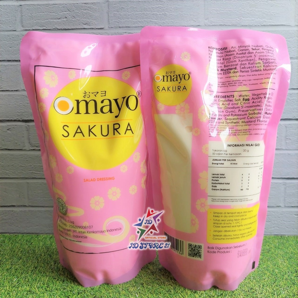 OMAYO Sakura Mayo Ala Jepang 1 Kg Halal Mayonnaise Original