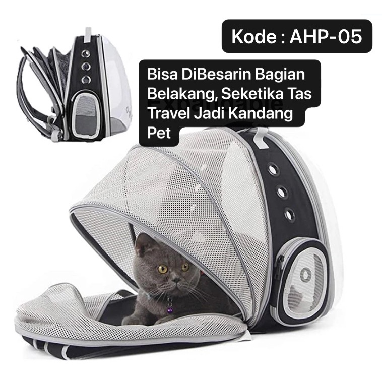 Tas Pet Model Astronot Transparant Traveling Model Ransel Cocok Kucing Anjing Hewan Peliharaan Bahan Waterproof Backpack for Pet