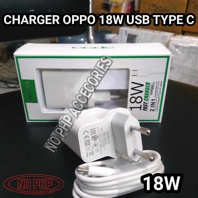 CHARGER OPPO (18W) A52 A92 A53 A33 FAST CHARGER ORIGINAL 100% (USB C)