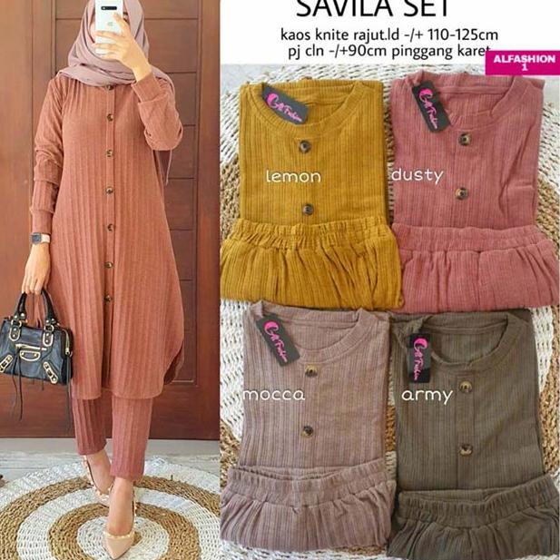 PALING LARIS Setelan Wanita Kaos Knit Rajut Import Tebal Adem Nyaman Bagus Fashion Muslim Remaja Kek