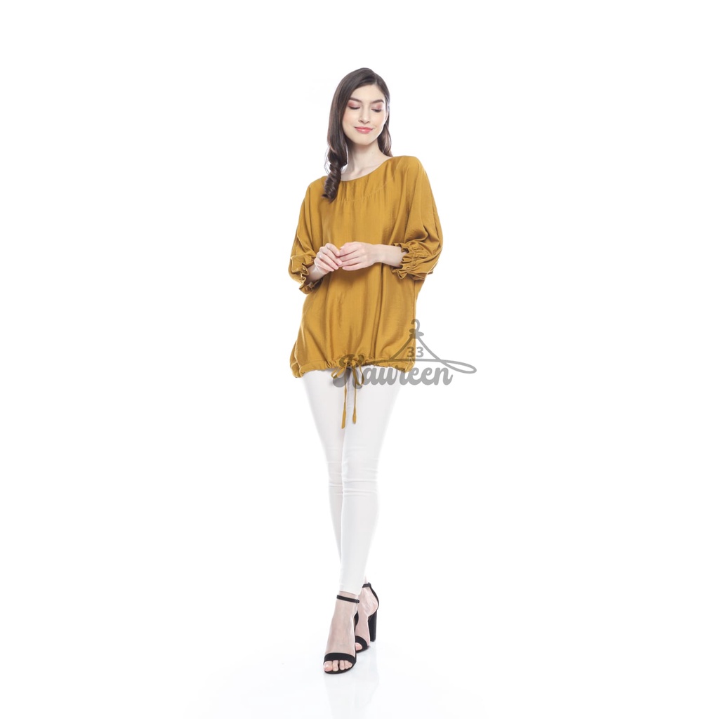 Kemeja Blouse wanita Linen Polo / Kemeja Style Korea