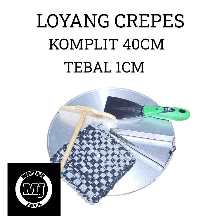 Loyang krepes 40cm,loyang crepes komplit,wajan crepes komplit 1 set