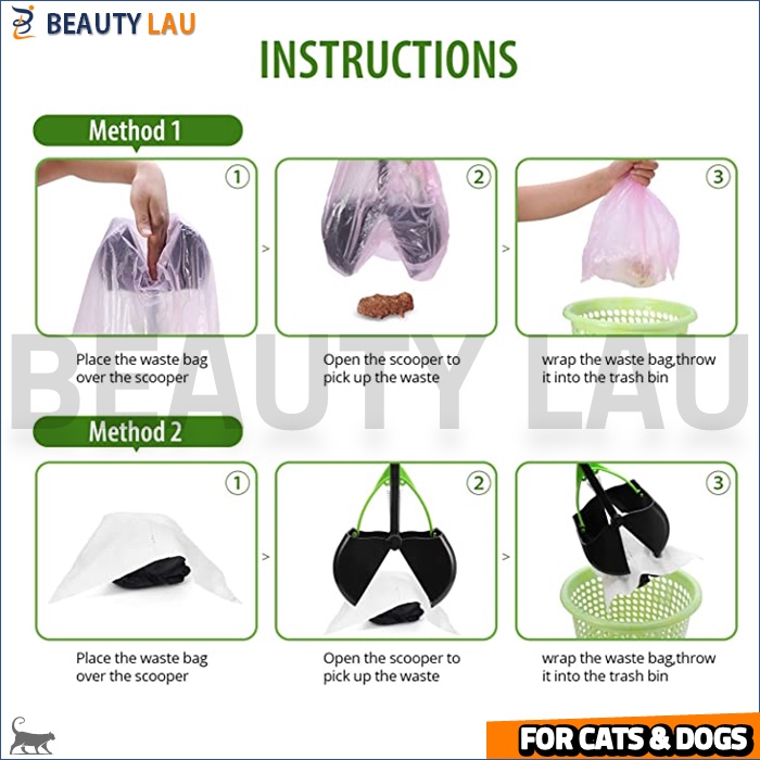 DOG CAT LITTER SCOOP PANJANG DILIPAT SKOP SEKOP KUCING ANJING GAGANG PANJANG PENJEPIT KOTORAN KUCING ANJING HEWAN