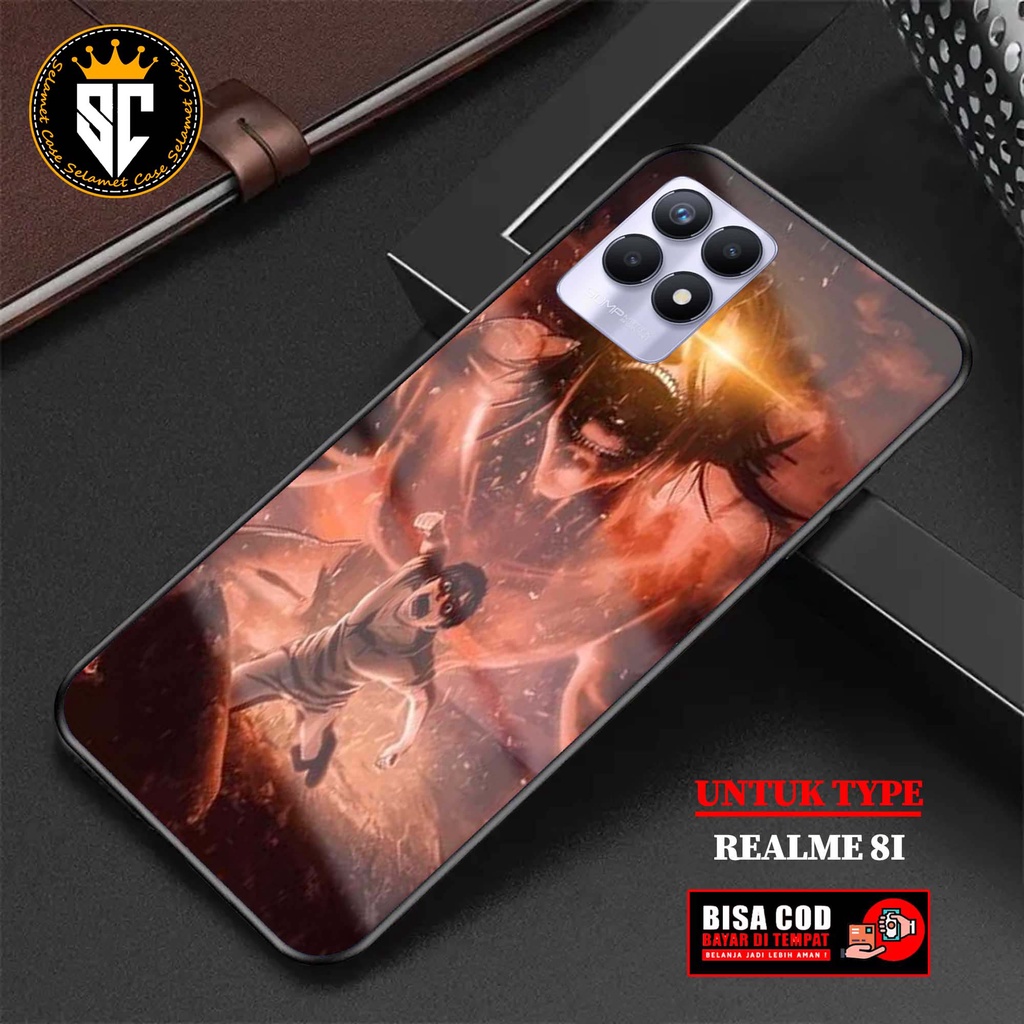 Case Realme 8i Casing Realme 8i Selamet Case [AOT] Case Glossy Case Aesthetic Custom Case Anime Peli