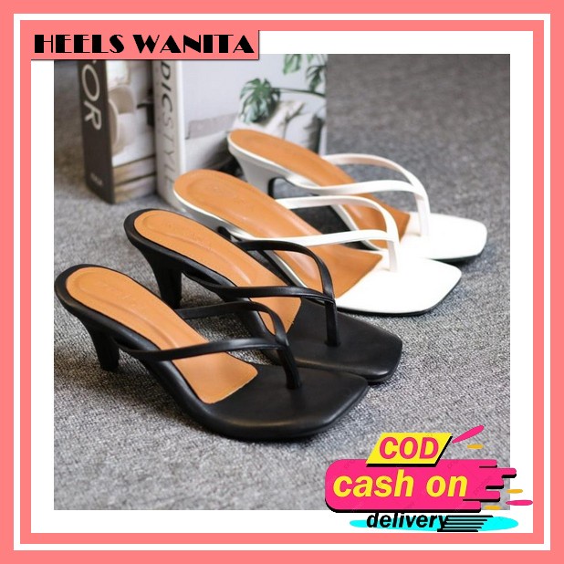 B75H9 Sepatu Highheels Cewek Hak Tinggi Hils Hels Kantor Kerja High Heels Berlin (Js13) - , Sendal W