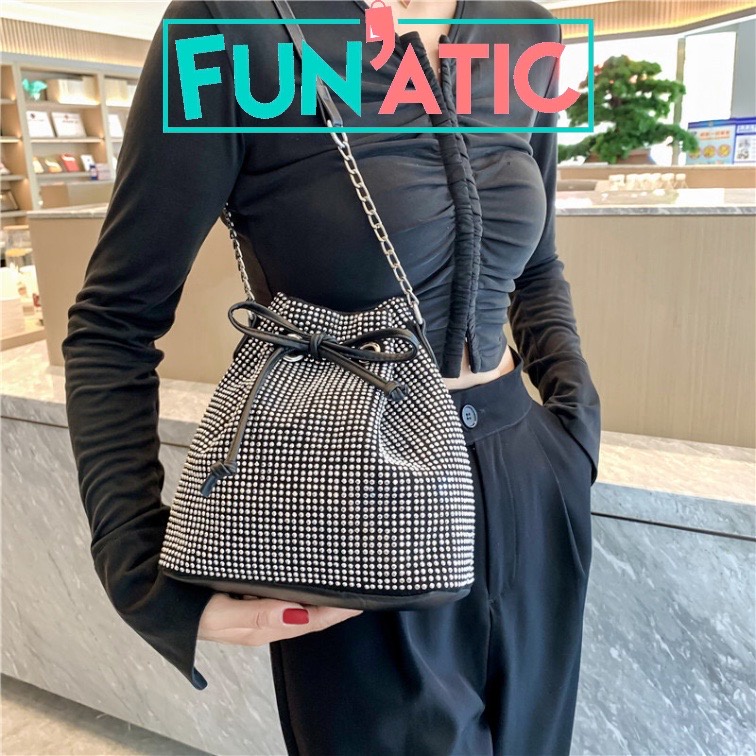 Funatic Tas Bahu Manik Wanita Size Besar Import Kekinian Fashion Tas Selempang Korea FA1100