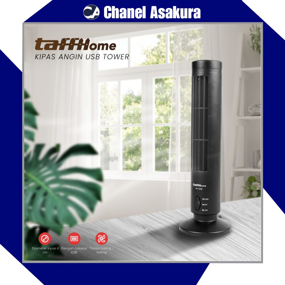 Kipas Angin USB Tower Leafless Ultra Quite - YK-1208