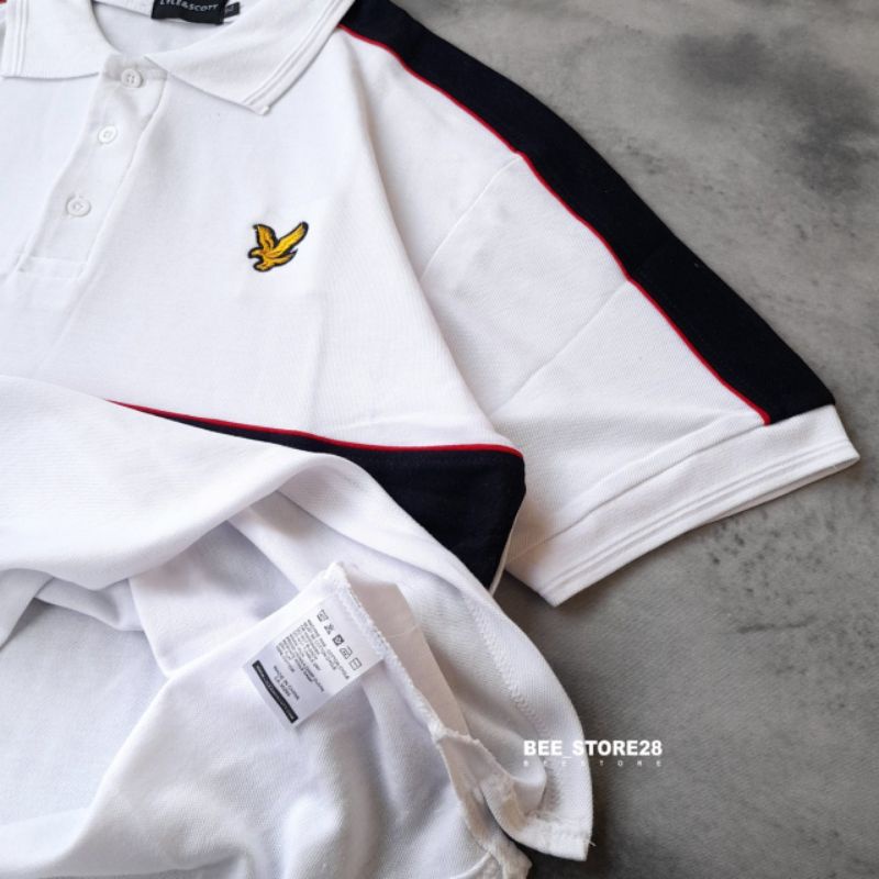 POLO SHIRT LYLE &amp; SCOTT COMBI BAHAN LACOS 24S BORDIR