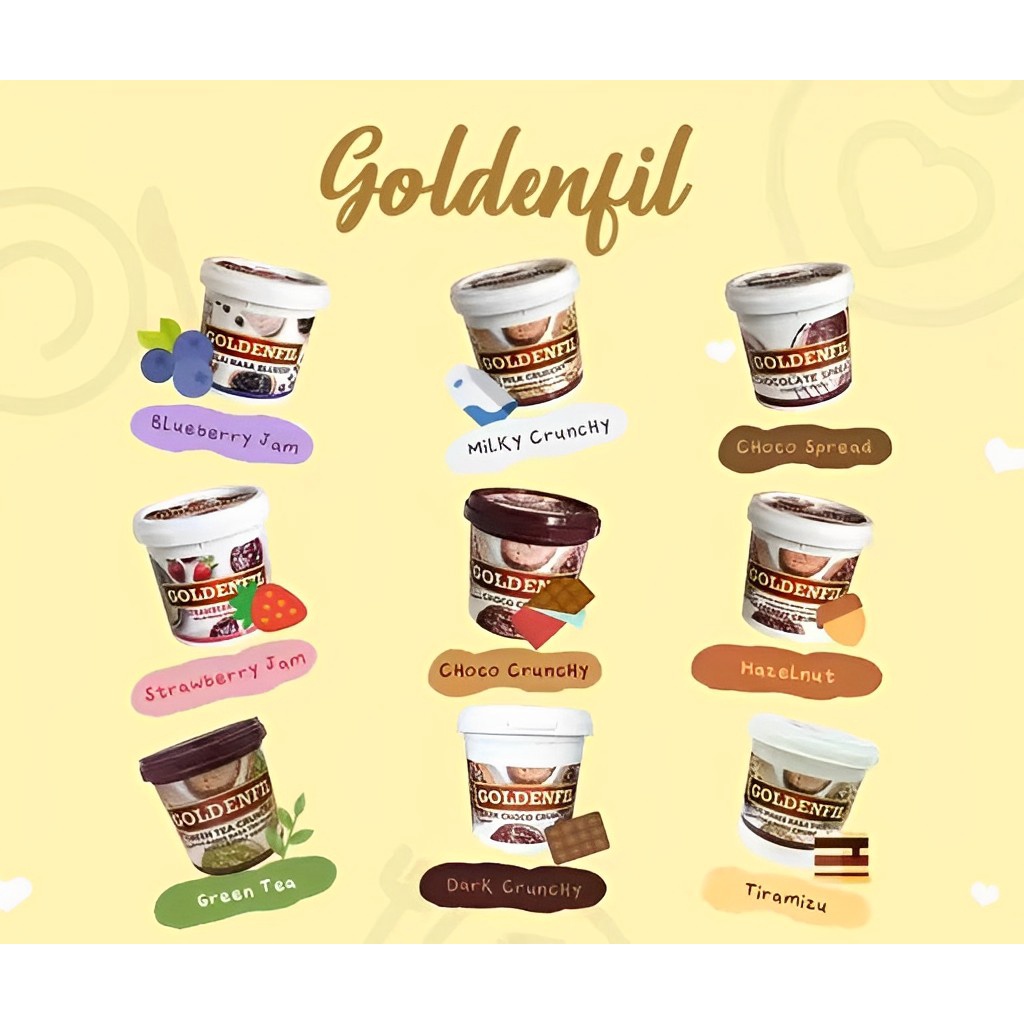 

Selai Goldenfil 1 KG / Selai Coklat / Selai Viral / Topping Donat (BPOM & HALAL)