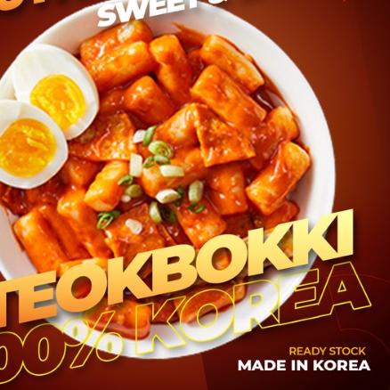 

➽ 400g Tteokbokki import Korea Frozen + Saus Asli Korea Makanan Korea Korean Food Topoki Tokpoki Tokpokki Tteokpokki Instant Halal tteokpokki tteokpoki tokboki ❋