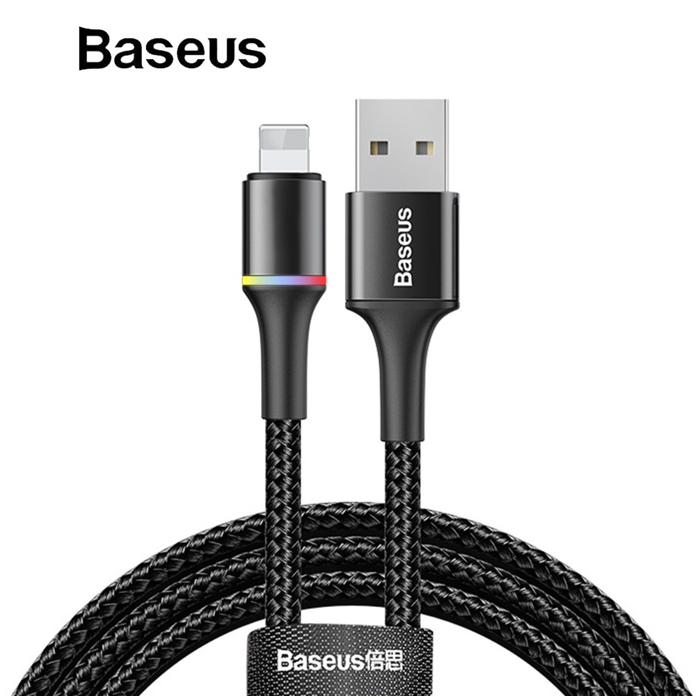 Kabel Data Fast Charging LED Baseus Halo iPhone / Type-C / Micro USB