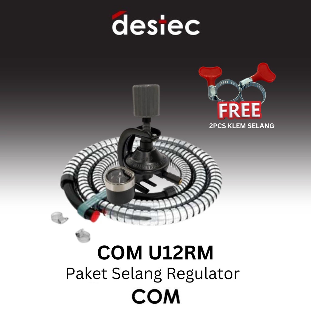 Destec Paket Selang Gas + Regulator Meter &amp; Non Meter (COM-U12RMS)