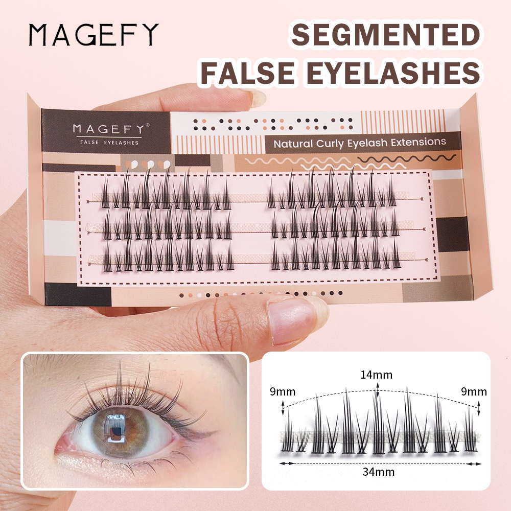 MAGEFY Bulu Mata Tanam Natural/Bulu Mata Palsu Natural/ Paket Eyelash Extension Set/ False Eyelash/ Lem Bulu Mata 7331