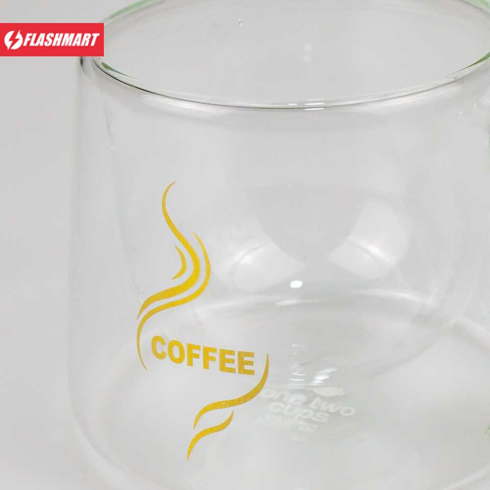 Flashmart Cangkir Kopi Anti Panas Double Wall Glass 200ml - DOME240