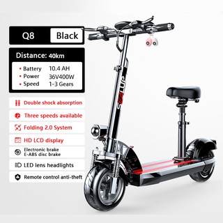 ⚡SEALUP Q8⚡Skuter Elektrik Listrik Lipat Scooter 10inch 400W Tahan Baterai 40-45km bisa COD Garansi 1 tahun