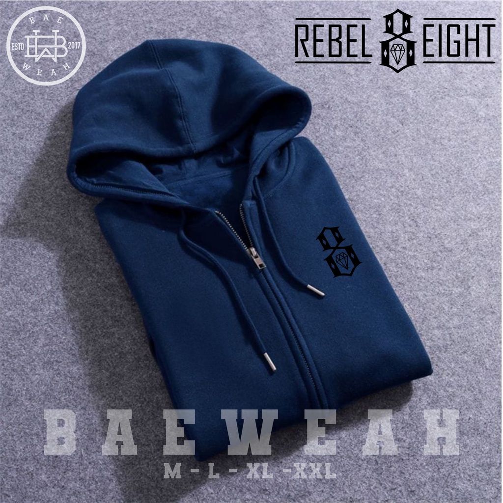 SWEATER REBEL EIGHT PRIA FASHION HOODIE PRIA SWEATER HOODIE Ziper