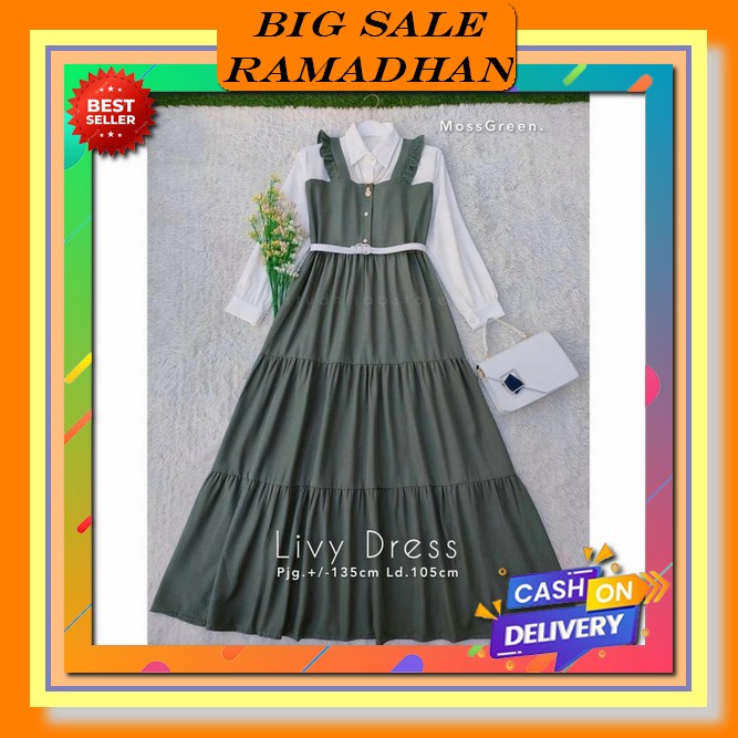 Janara Dress Gamis Maxy Original By Ellora Hijab Fashion Ori Terbaru 2023 / Muslim Wanita Ceruty Bab