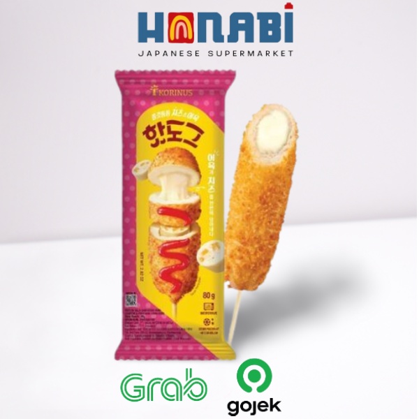 

Korinus Cheese & Fishcake Corndog Frozen 80G - Corndog Rasa Omuk & Keju Made In Korea