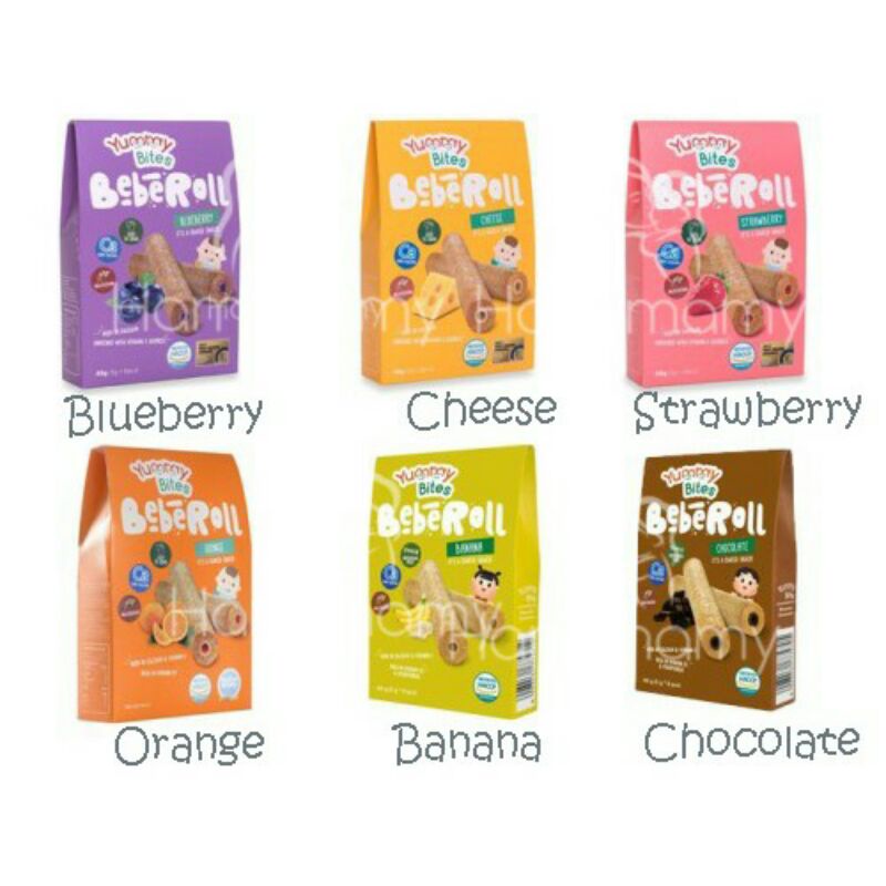 Beberoll Yummy bites choco,  cheese,  Banana, blueberry, strawberry