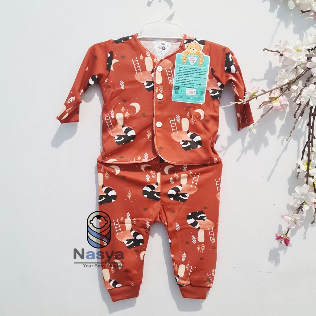 [R-015] set baju panjang bee libby - new born (0-3 M)