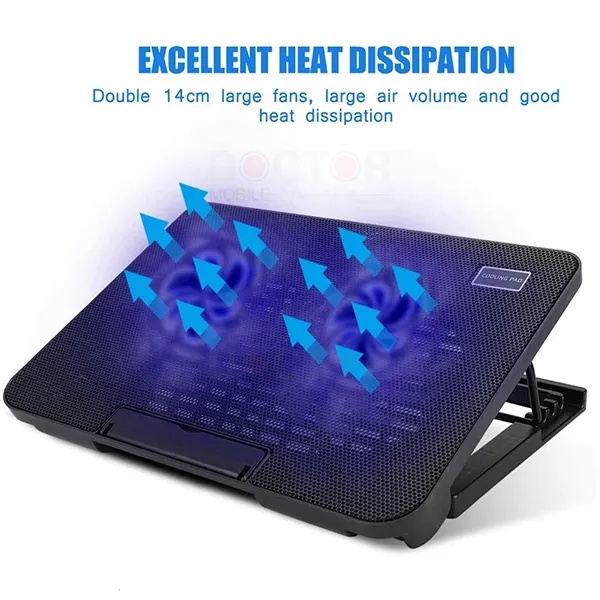 Cooling Pad Laptop Notebook N99 Dual Fan Cooler Kipas Pendingin Laptop