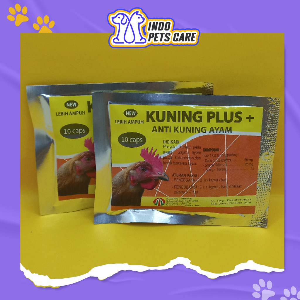 OBAT SAKIT KUNING PADA AYAM - KUNING PLUS KAPSUL - MENGOBATI AYAM PUCAT KEKUNINGAN OBATI LEMAS SAKIT