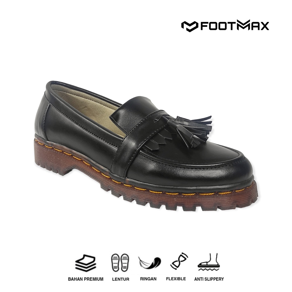 Sepatu Docmart Wanita Casual Formal Sepatu Kerja Wanita Slip On Loafer Termurah