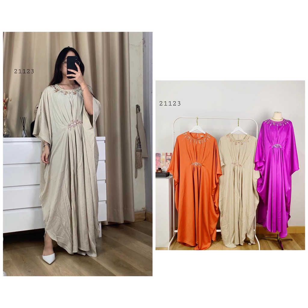 521177 - 21123 LONG MAXI KAFTAN POLOS EXTU HERITAGE PREMIUM GAMIS KALONG SATIN POLOS PREMIUM VARIASI