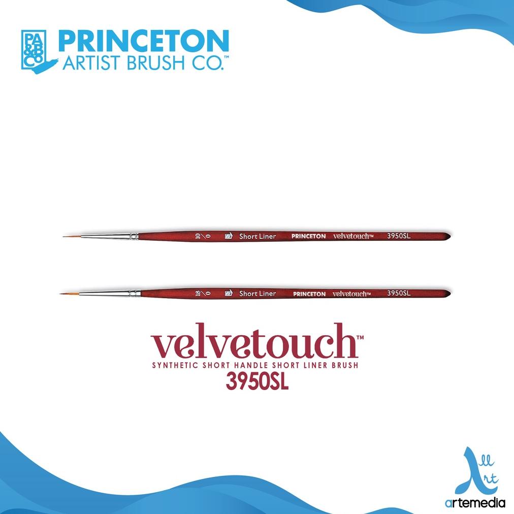 

Kuas Lukis Princeton Velvetouch 3950SL Short Liner Synthetic Watercolor Brush Short Handle