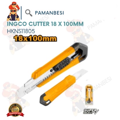 

Pisau Cutter Besar AutoLock (18mm) INGCO HKNS11805 Cuter Pemotong Cut