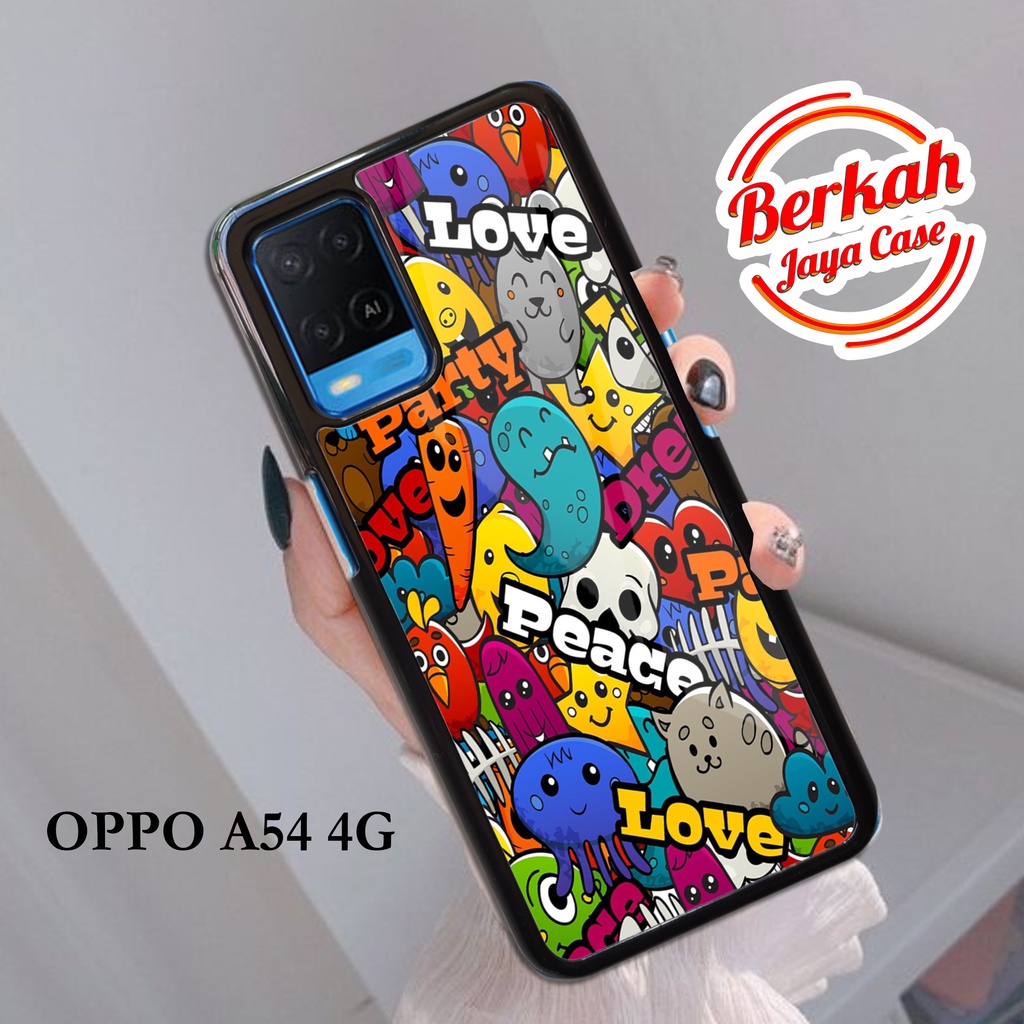Case OPPO A54 4G Casing OPPO A54 4G Casing DOODLE Case Keren Terbaru Casing Hardcase Premium Case So