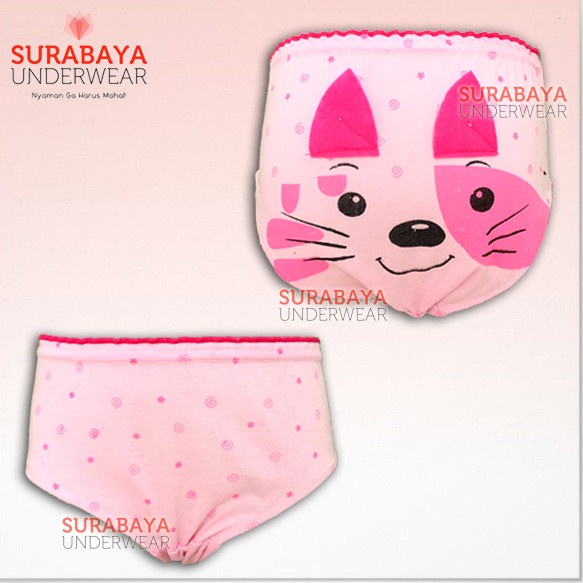 3 PCS CD ANAK BALITA CEWEK MOTIF KUCING IMUT