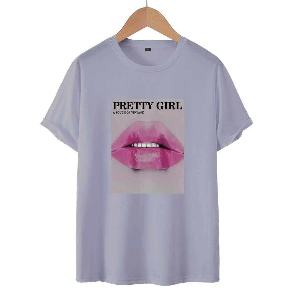 KAOS T-SHIRT PRETTY GIRL / KAOS DISTRO WANITA.