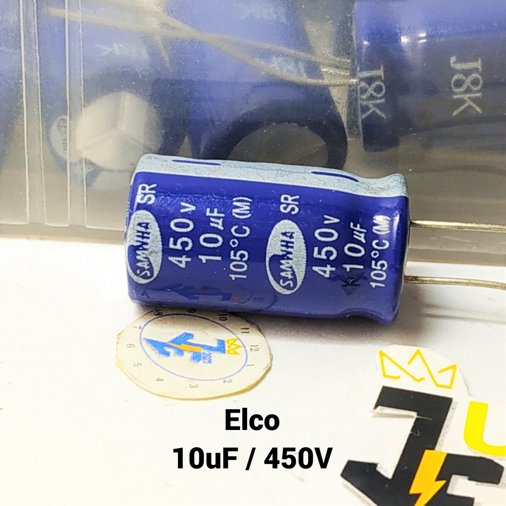 KAPASITOR ELCO 10uF / 450V (1 Pcs) | Capasitor Elko 10 uF/450 Volt