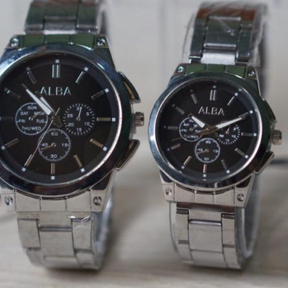 Cuci Gudang Jam Tangan Couple Alba Variasi Crono Murah Meriah 893&