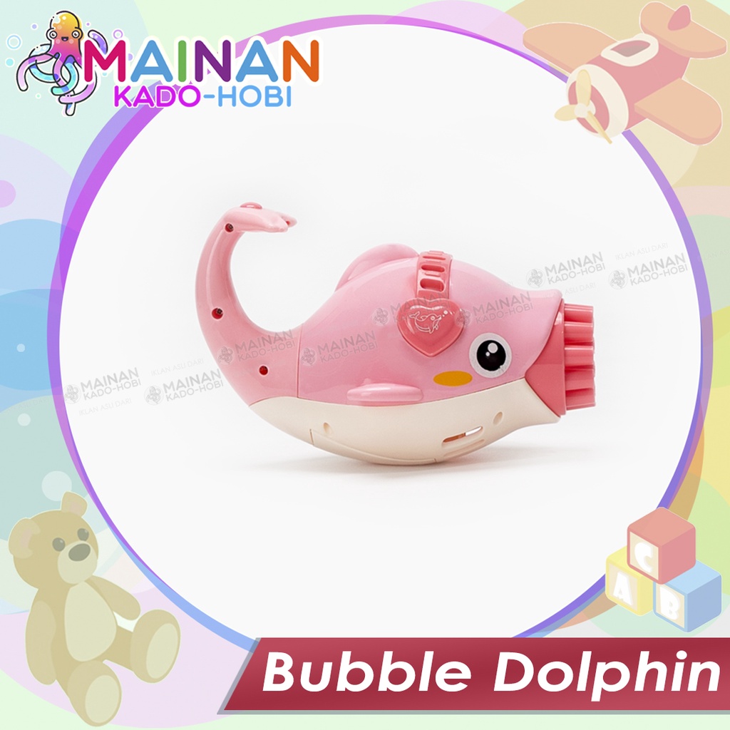 HADIAH MAINAN MANDI ANAK PEREMPUAN TEMBAKAN DOLPHIN BUBBLE MACHINE