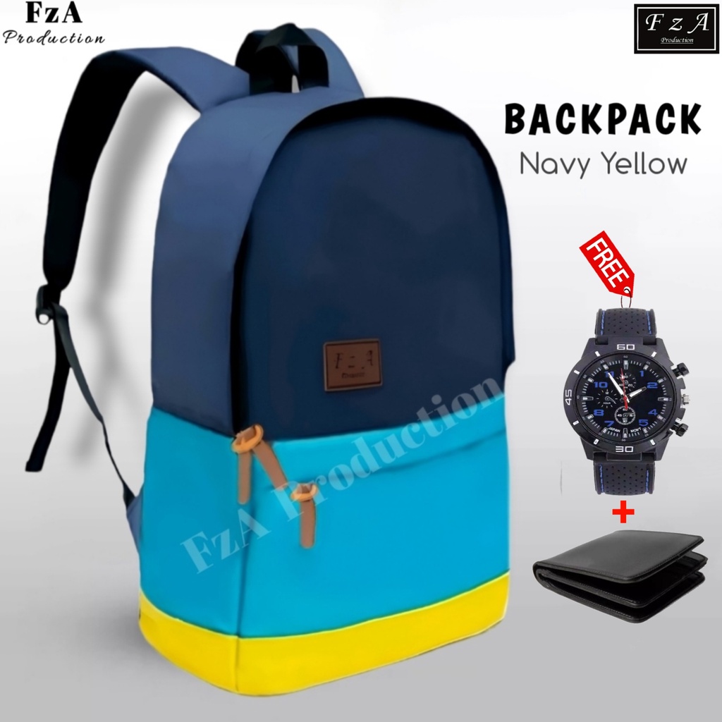 Tas Ransel Distro Casual Pria Wanita / Tas Ransel Laptop Sekolah Kuliah Bacpack Distro Original - FzA