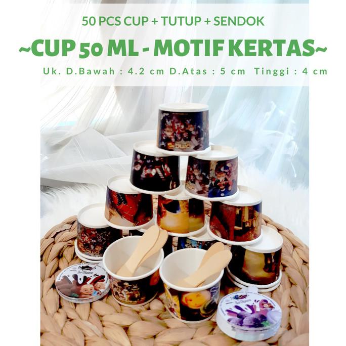 siap kirim] cup es | cup es cream | cup es krim kertas 50 m
