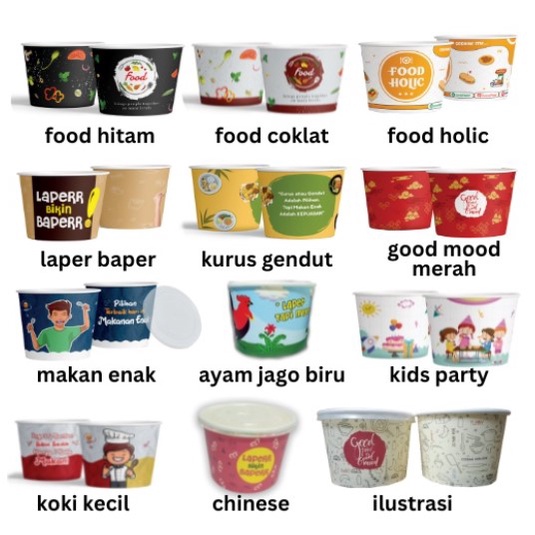 Grosir Paper Bowl 800 ml 1 Dus Isi 500 pcs | Paper Rice Bowl Grosir