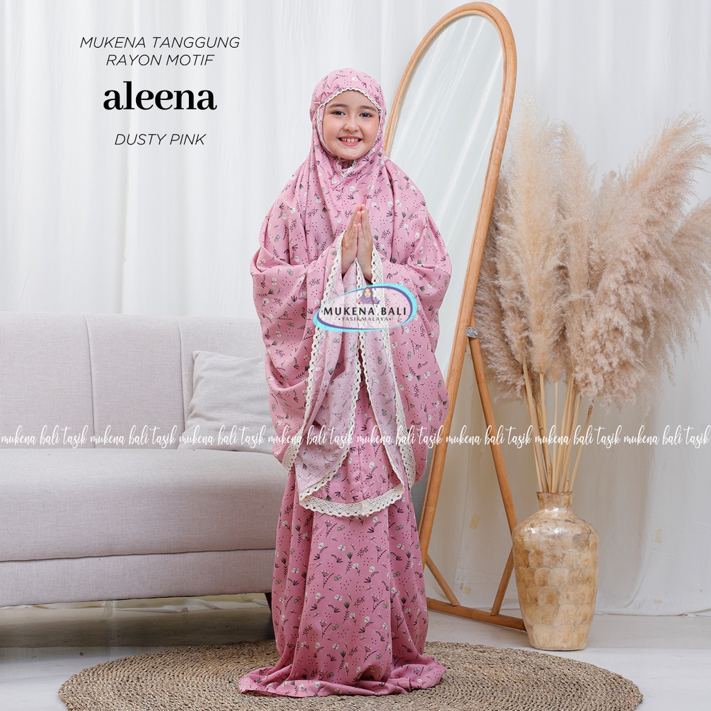 MUKENA BALI TASIK - MUKENA RAYON RENDA ANAK TANGGUNG MOTIF ALEENA