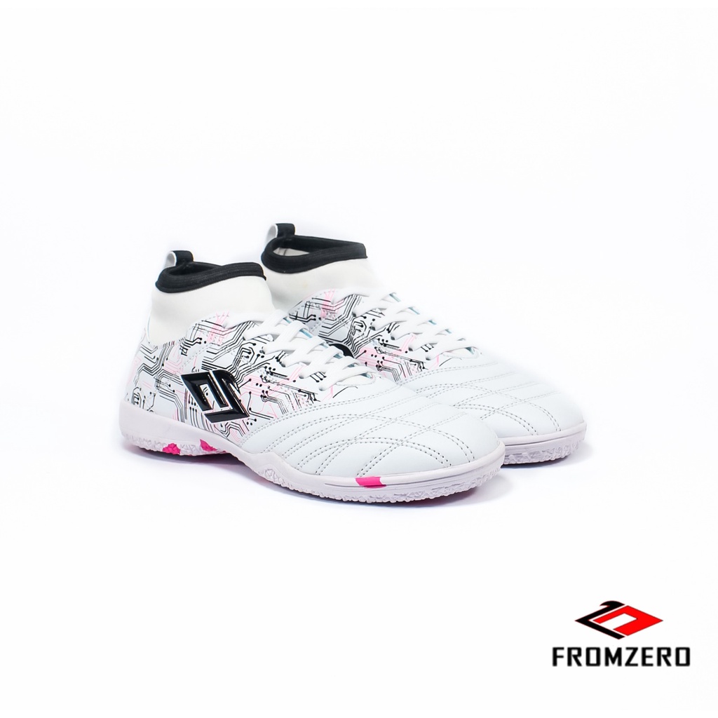 Sepatu Futsal Starkia Baltic Booth Junior/Kids In White Black Original