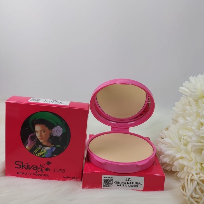 ❤ MEMEY ❤ SKIVA Beauty Powder G55 | Compact Powder | Bedak Dus Pink