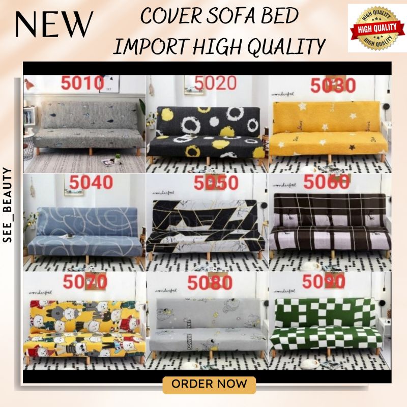 SEETM44 COVER SOFA BED MOTIF COVER SOFA SARUNG SOFA BED ELASTIS COVER SOFA INOAC IFORMA SOFA TAMU FASIA - Cover SOFA BED Sarung SOFA BED stretch elastis NAVY RECTANGLE cover (sarung sofa bed)hanya sarung nya ✅BISA COD✅ COVER SOFA BED ELASTIS / SARUNG sofa